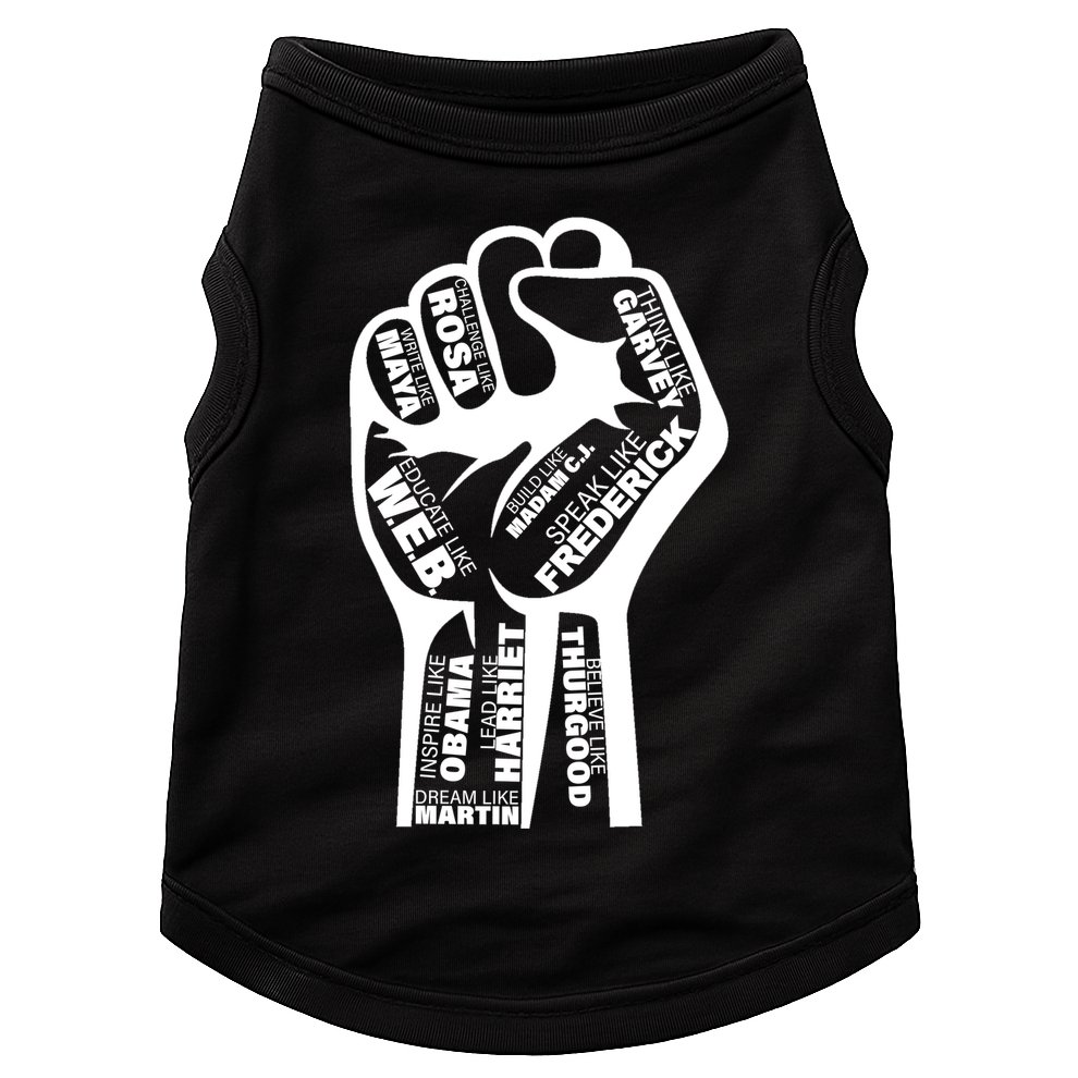 Inspirational People Black History Month Fist Doggie Tank