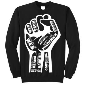 Inspirational People Black History Month Fist Sweatshirt