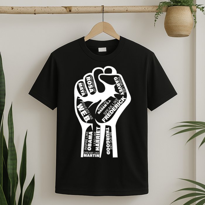 Inspirational People Black History Month Fist T-Shirt