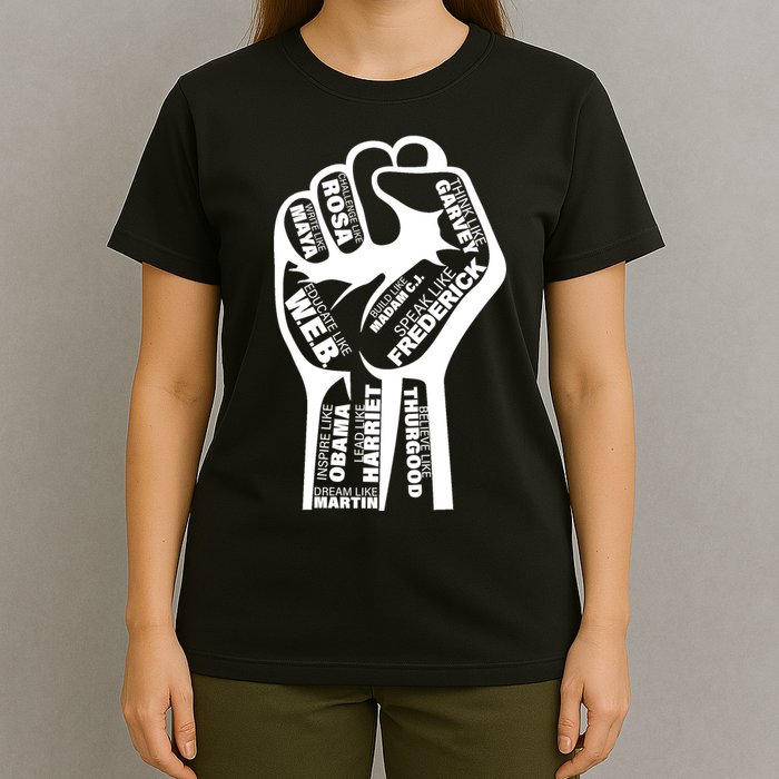 Inspirational People Black History Month Fist T-Shirt