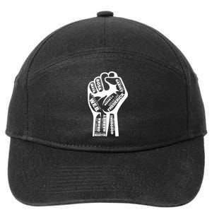 Inspirational People Black History Month Fist 7-Panel Snapback Hat