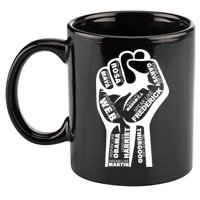Inspirational People Black History Month Fist 11oz C Handle Ceramic Mug