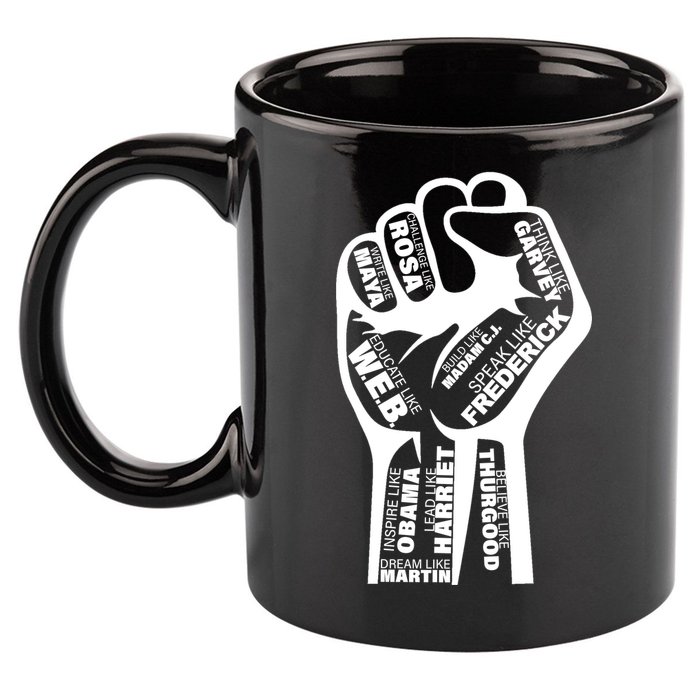 Inspirational People Black History Month Fist 11oz C Handle Ceramic Mug
