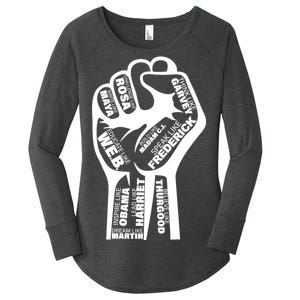 Inspirational People Black History Month Fist Women's Perfect Tri Tunic Long Sleeve Shirt