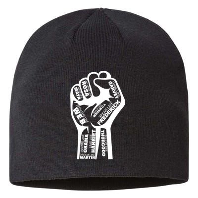 Inspirational People Black History Month Fist Sustainable Beanie