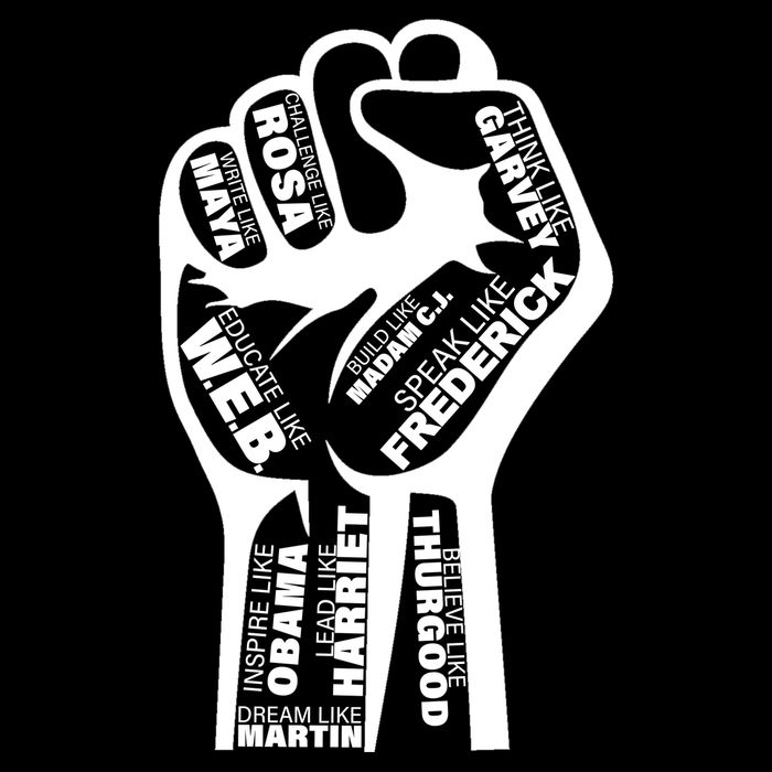 Inspirational People Black History Month Fist 16 in Basic Backpack