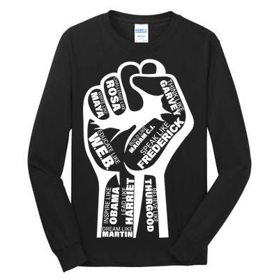 Inspirational People Black History Month Fist Tall Long Sleeve T-Shirt