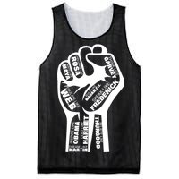 Inspirational People Black History Month Fist Mesh Reversible Basketball Jersey Tank