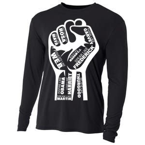 Inspirational People Black History Month Fist Cooling Performance Long Sleeve Crew