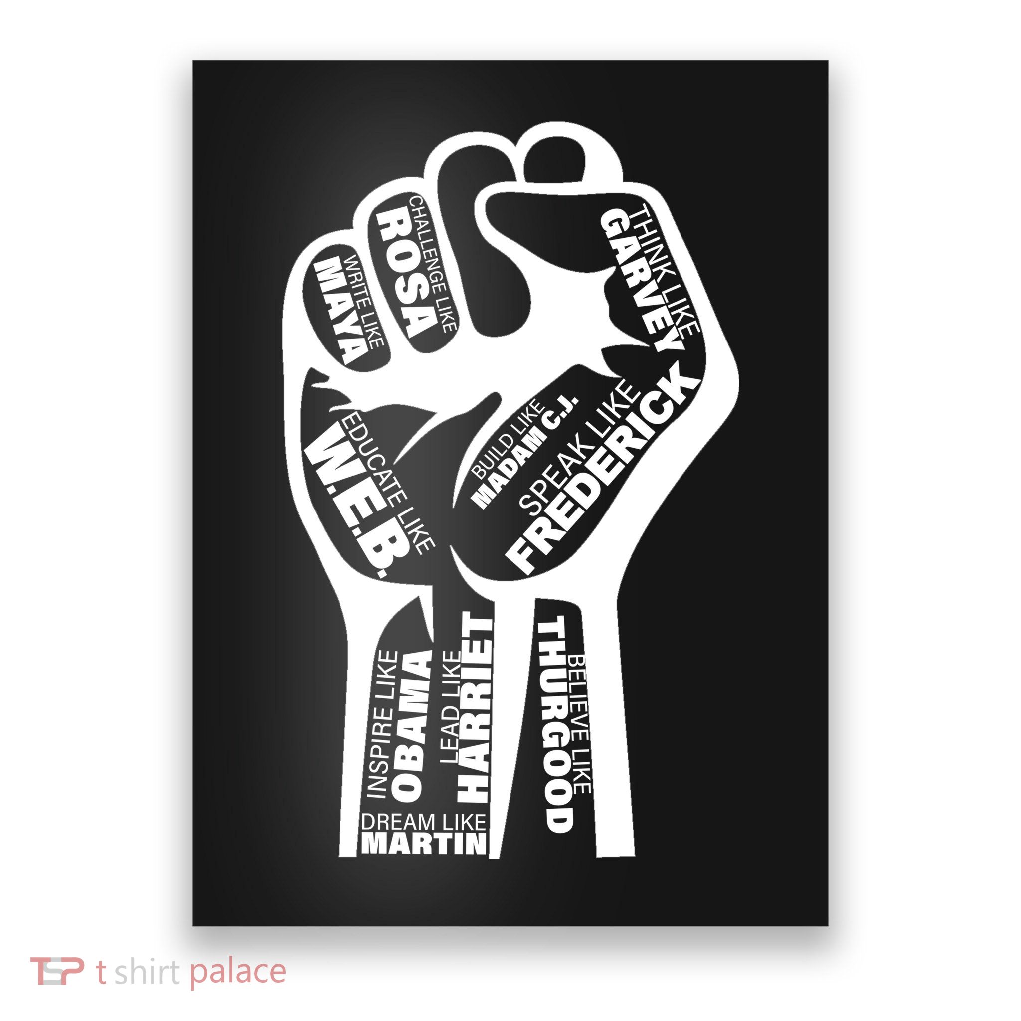Inspirational People Black History Month Fist Poster