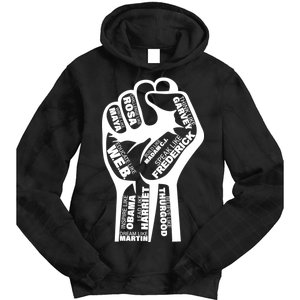 Inspirational People Black History Month Fist Tie Dye Hoodie