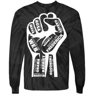 Inspirational People Black History Month Fist Tie-Dye Long Sleeve Shirt