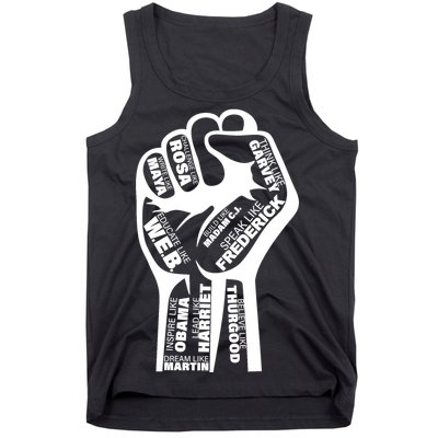 Inspirational People Black History Month Fist Tank Top