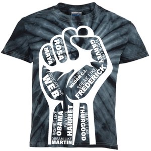 Inspirational People Black History Month Fist Kids Tie-Dye T-Shirt