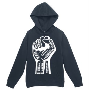 Inspirational People Black History Month Fist Urban Pullover Hoodie