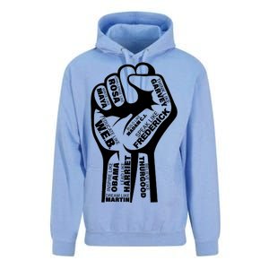 Inspirational People Black History Month Fist Unisex Surf Hoodie