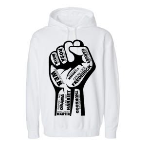 Inspirational People Black History Month Fist Garment-Dyed Fleece Hoodie