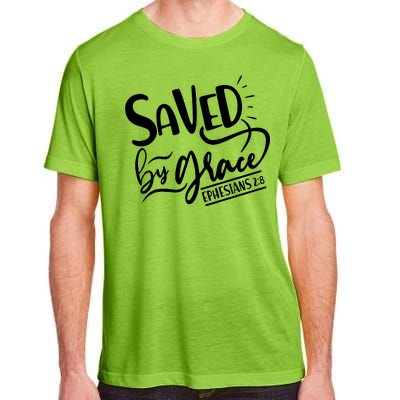 Inspirational Saved by Grace Ephesians 2:8 Adult ChromaSoft Performance T-Shirt