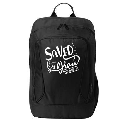 Inspirational Saved by Grace Ephesians 2:8 City Backpack