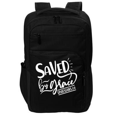 Inspirational Saved by Grace Ephesians 2:8 Impact Tech Backpack