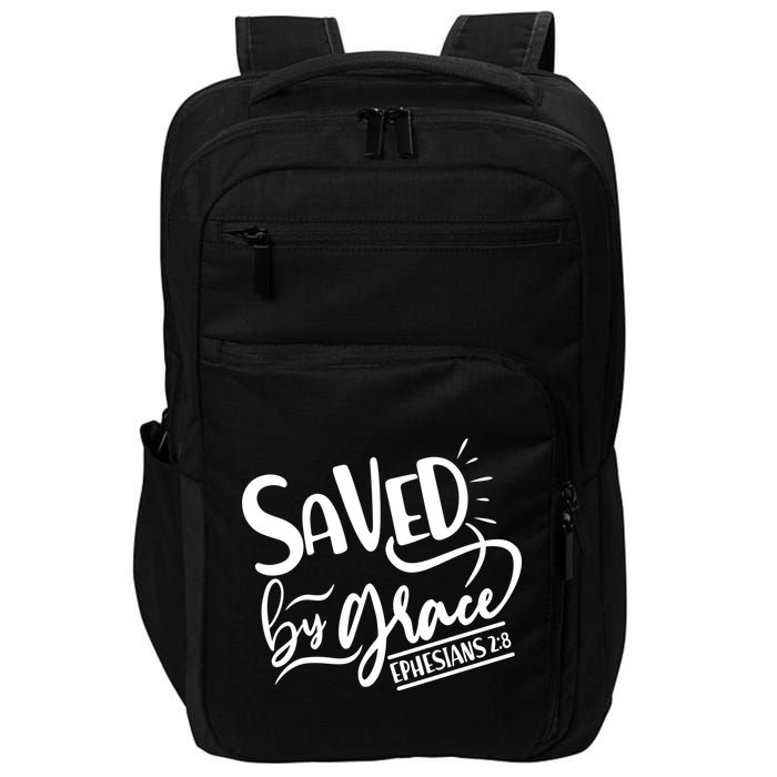Inspirational Saved by Grace Ephesians 2:8 Impact Tech Backpack