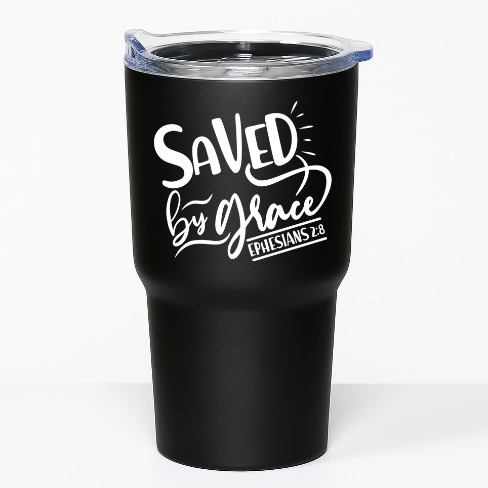 Inspirational Saved by Grace Ephesians 2:8 Tumbler