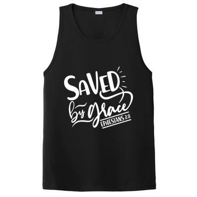 Inspirational Saved by Grace Ephesians 2:8 PosiCharge Competitor Tank