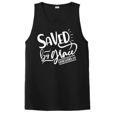 Inspirational Saved by Grace Ephesians 2:8 PosiCharge Competitor Tank