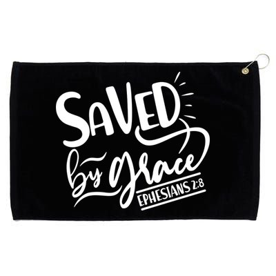 Inspirational Saved by Grace Ephesians 2:8 Grommeted Golf Towel