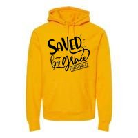 Inspirational Saved by Grace Ephesians 2:8 Premium Hoodie