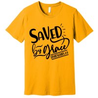 Inspirational Saved by Grace Ephesians 2:8 Premium T-Shirt
