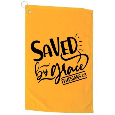 Inspirational Saved by Grace Ephesians 2:8 Platinum Collection Golf Towel