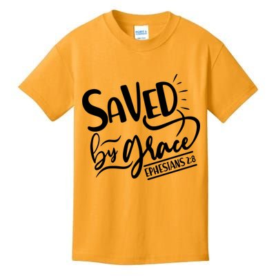 Inspirational Saved by Grace Ephesians 2:8 Kids T-Shirt