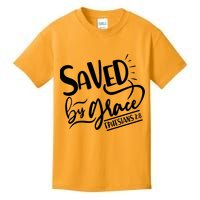 Inspirational Saved by Grace Ephesians 2:8 Kids T-Shirt