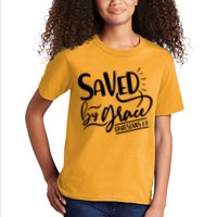 Inspirational Saved by Grace Ephesians 2:8 Kids T-Shirt
