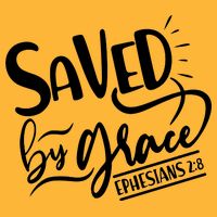 Inspirational Saved by Grace Ephesians 2:8 Kids T-Shirt