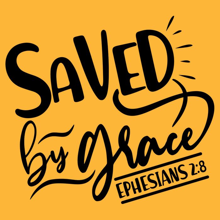 Inspirational Saved by Grace Ephesians 2:8 Kids T-Shirt