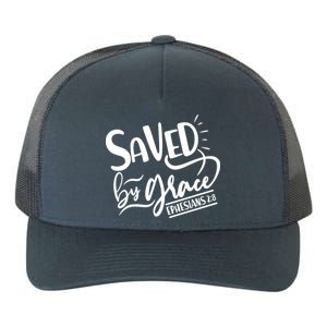 Inspirational Saved by Grace Ephesians 2:8 Yupoong Adult 5-Panel Trucker Hat