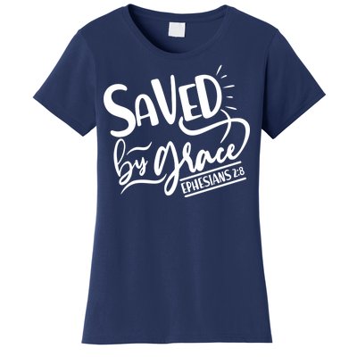 Inspirational Saved by Grace Ephesians 2:8 Women's T-Shirt