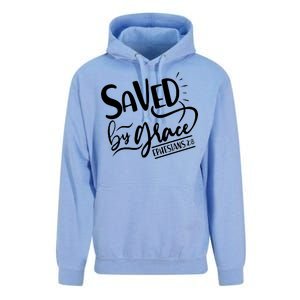 Inspirational Saved by Grace Ephesians 2:8 Unisex Surf Hoodie