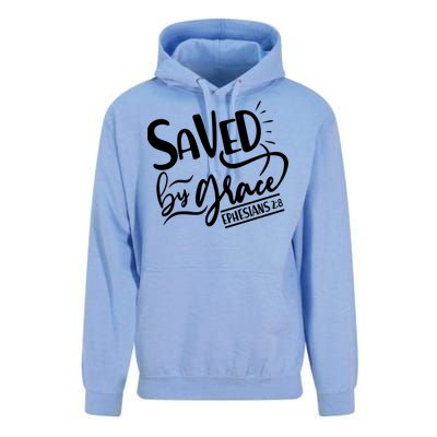 Inspirational Saved by Grace Ephesians 2:8 Unisex Surf Hoodie