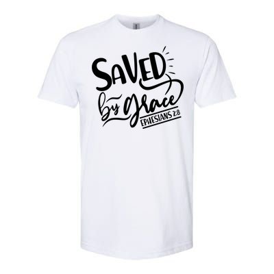 Inspirational Saved by Grace Ephesians 2:8 Softstyle CVC T-Shirt