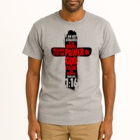 Inspirational The Power Of God Cross Romans 1:16 Tall T-Shirt