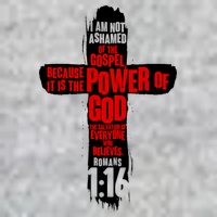 Inspirational The Power Of God Cross Romans 1:16 Tall T-Shirt