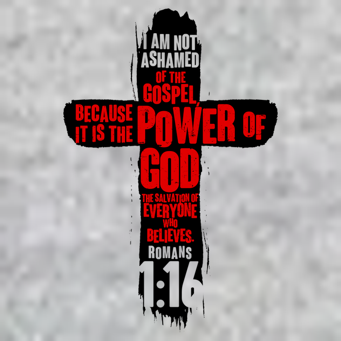 Inspirational The Power Of God Cross Romans 1:16 Tall T-Shirt