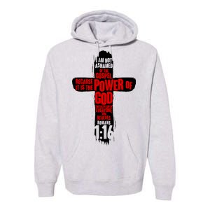 Inspirational The Power Of God Cross Romans 1:16 Premium Hoodie