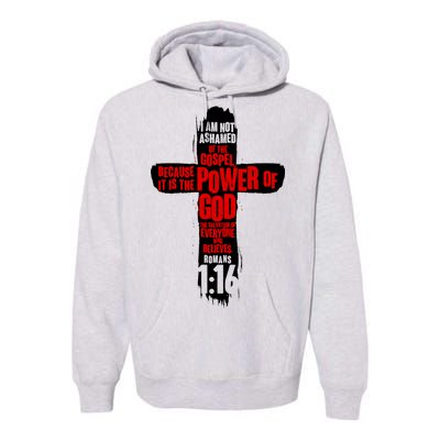 Inspirational The Power Of God Cross Romans 1:16 Premium Hoodie