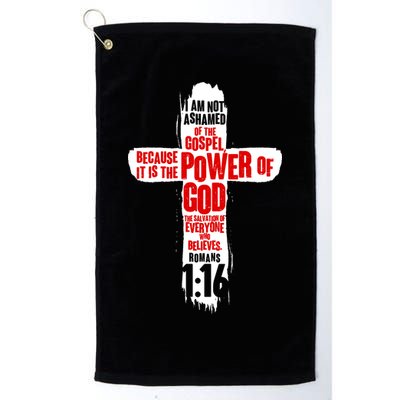 Inspirational The Power Of God Cross Romans 1:16 Golf Towel