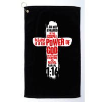 Inspirational The Power Of God Cross Romans 1:16 Golf Towel
