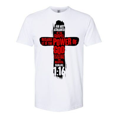 Inspirational The Power Of God Cross Romans 1:16 Softstyle® CVC T-Shirt